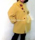 Manteau Femme , élégant couleur moutarde modèle unique