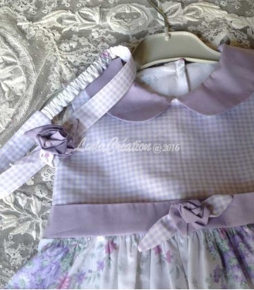 La robe de fêtes romantique en coton pour petite fille 3 ans