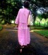 Robe Longue en lin couleur flamant rose