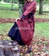 Robe Longue ajusté esprit d'antan couleur Roux Noir à jupon amovible