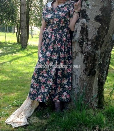 Robe longue d'été Amélie en coton fleuri