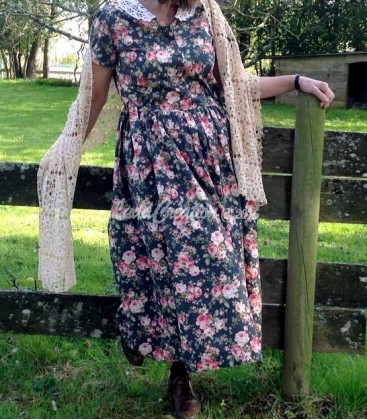 Robe longue d'été Amélie en coton fleuri