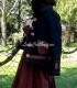 Veste femme décontractée Charline Boho en coton noir roux
